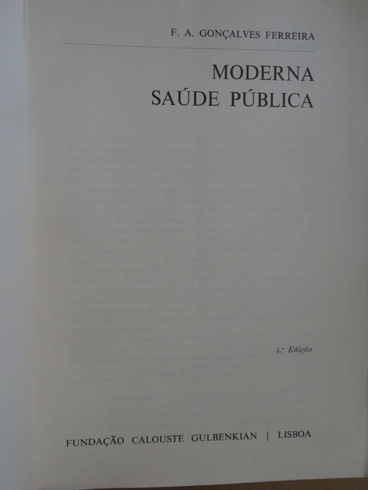 Moderna Saúde Pública de Francisco A. Gonçalves Ferreira
