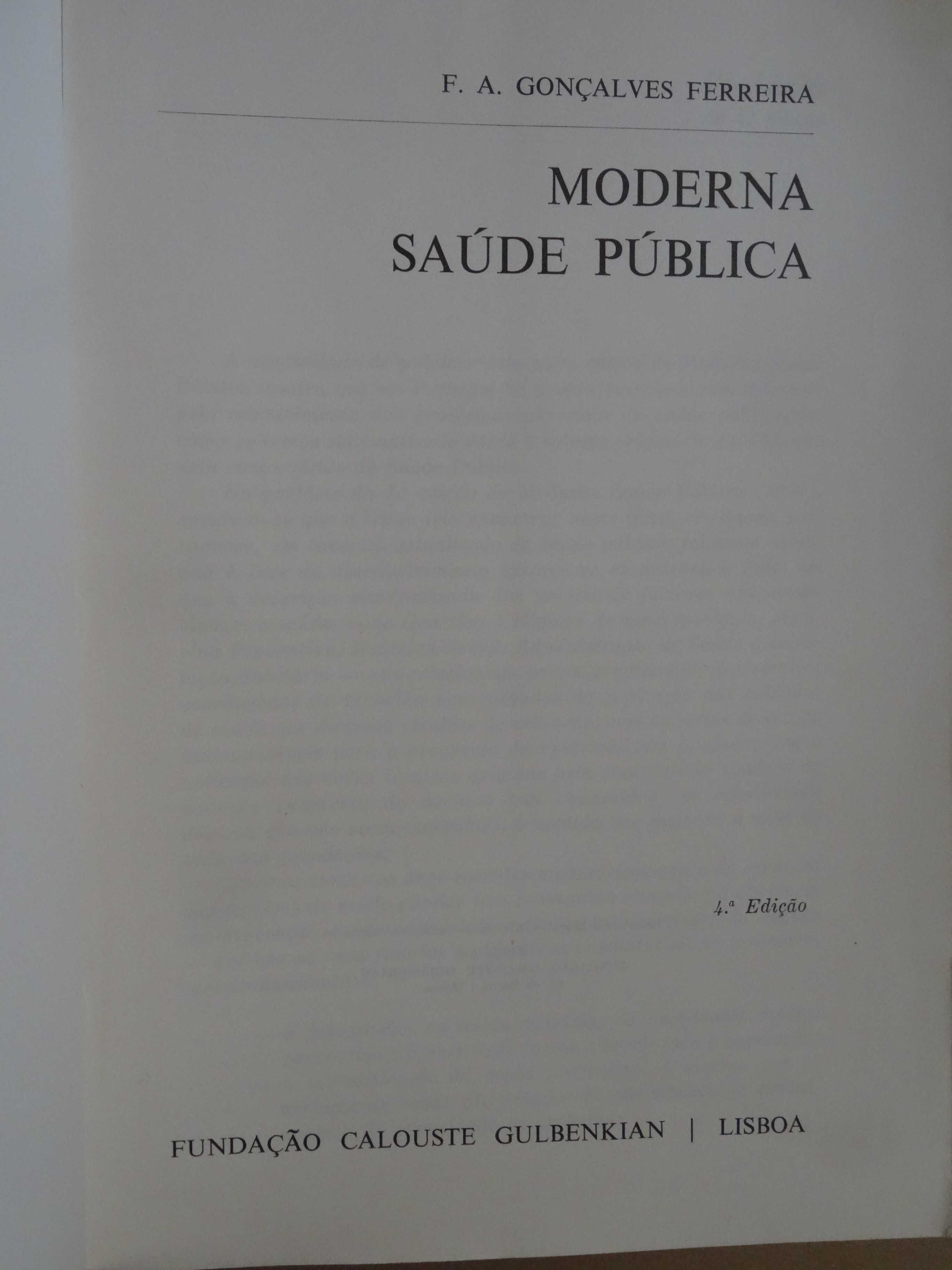 Moderna Saúde Pública de Francisco A. Gonçalves Ferreira