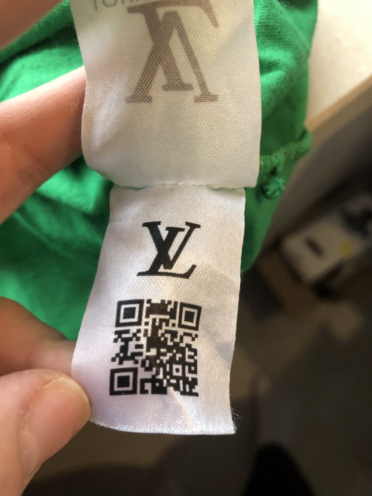 Męski t -shirt louis vuitton zielony S 100 % bawelna oryginalna LV