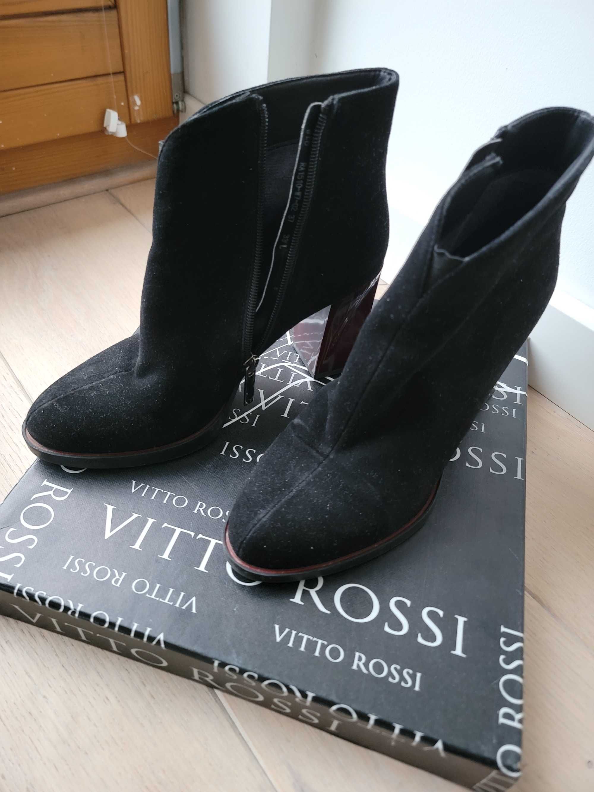 Buty damskie  zamszowe Vito Rossi  w kolorze czarnym, rozmiar 37