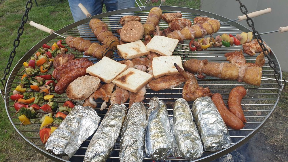 Kije na ognisko nierdzewne do grilla widełki do kiełbasy odwrócone -WO