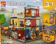 Конструктор Лари Create 11401 Зоомагазин и кафе , 985 деталей, 3 в 1