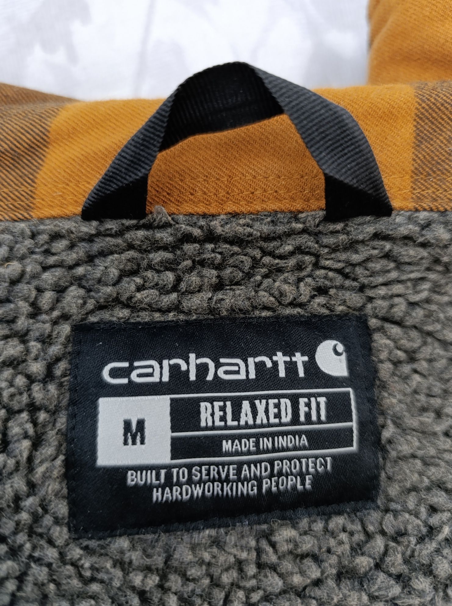 Kurtka Koszulowa Carhartt M Czarno Pomarańczowa Krata