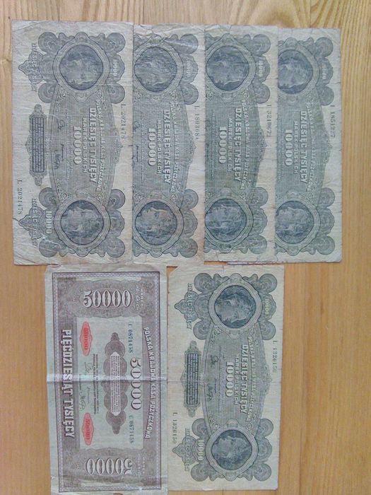 II RP zestaw banknotów