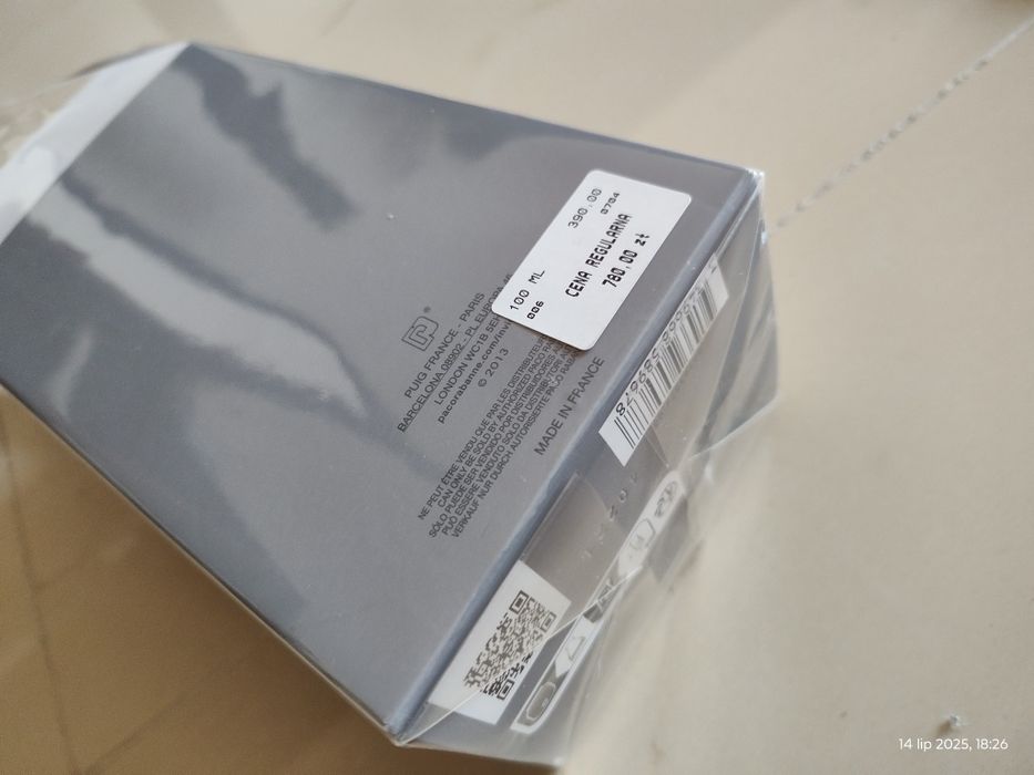 Perfumy Invictus Paco Rabanne 200 ml samo pudełko oryginalne