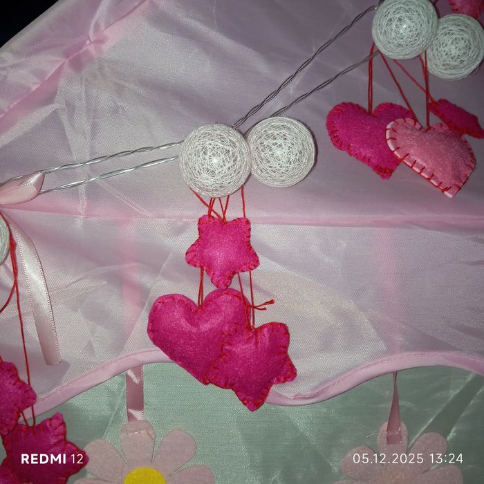 Новорічні Іграшки з фетру сердечка, зірочки