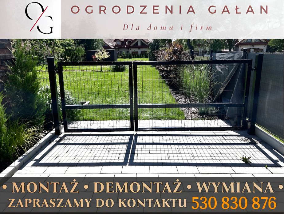 montaż ogrodzeń bram oraz furtek