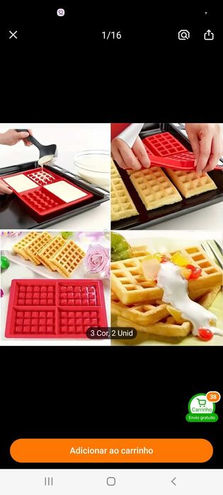 Forma de silicone para waffles
