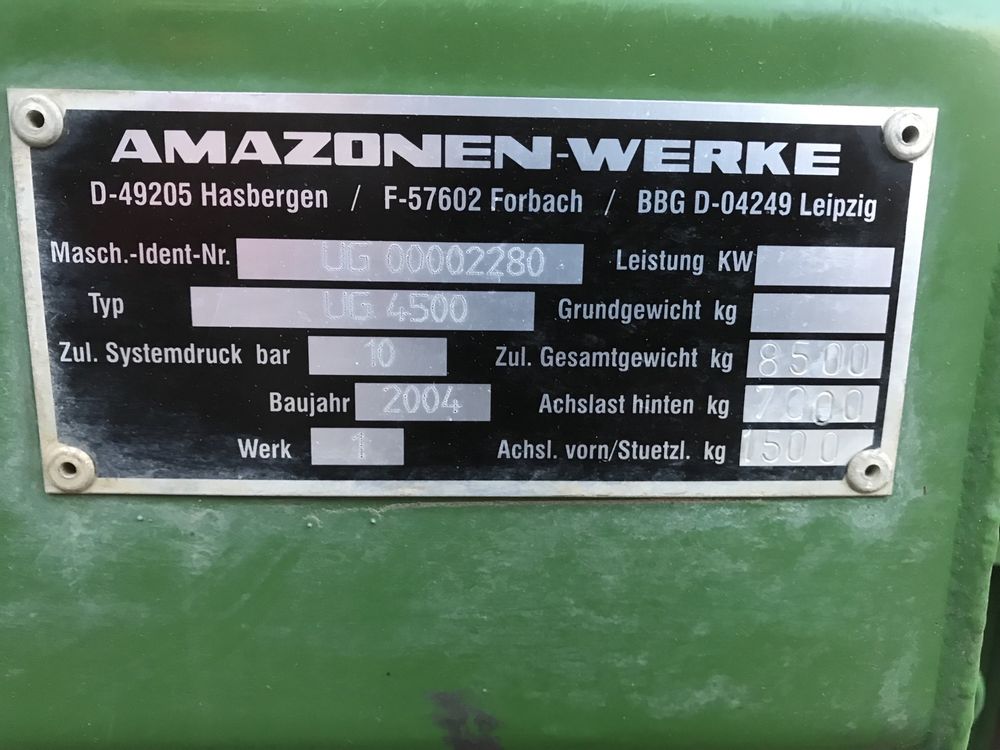 Opryskiwacz Amazone UG 4500 Nova 27 m z Niemiec