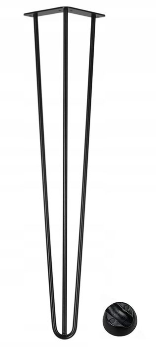 Komplet trzech nóg metalowych hairpin ze stopkami