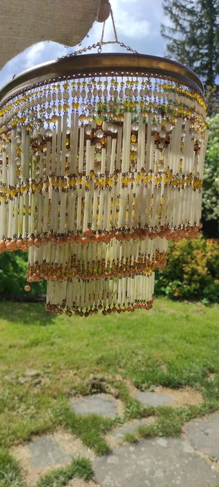 Przepiękny szklany żyrandol lata 20te art deco secesja