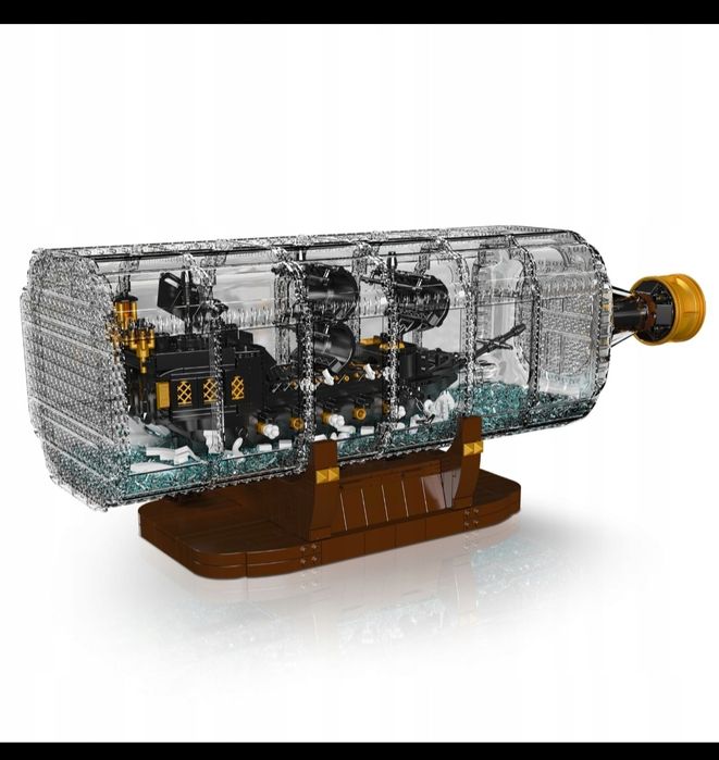 Mould king Czarna Perła Statek w butelce Model z klocków