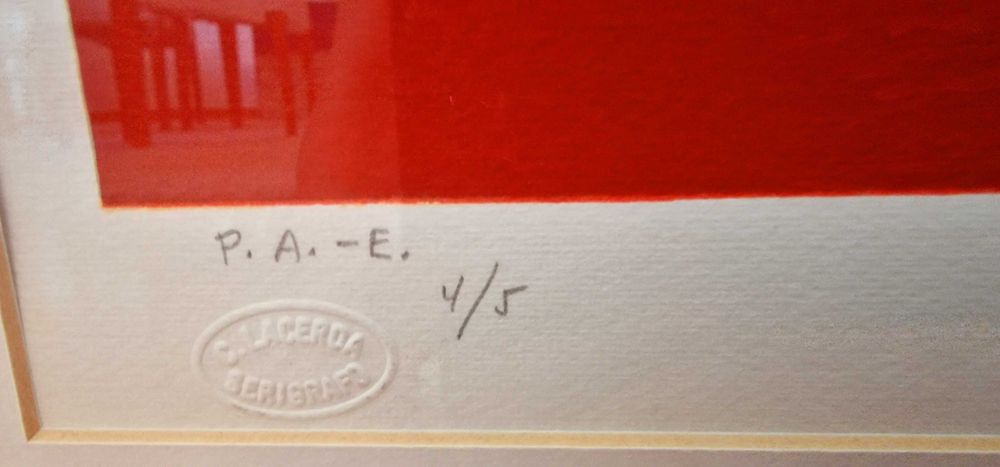 Serigrafia Francisco Relógio "A Noiva" -  Prova de Autor P.A. -E.