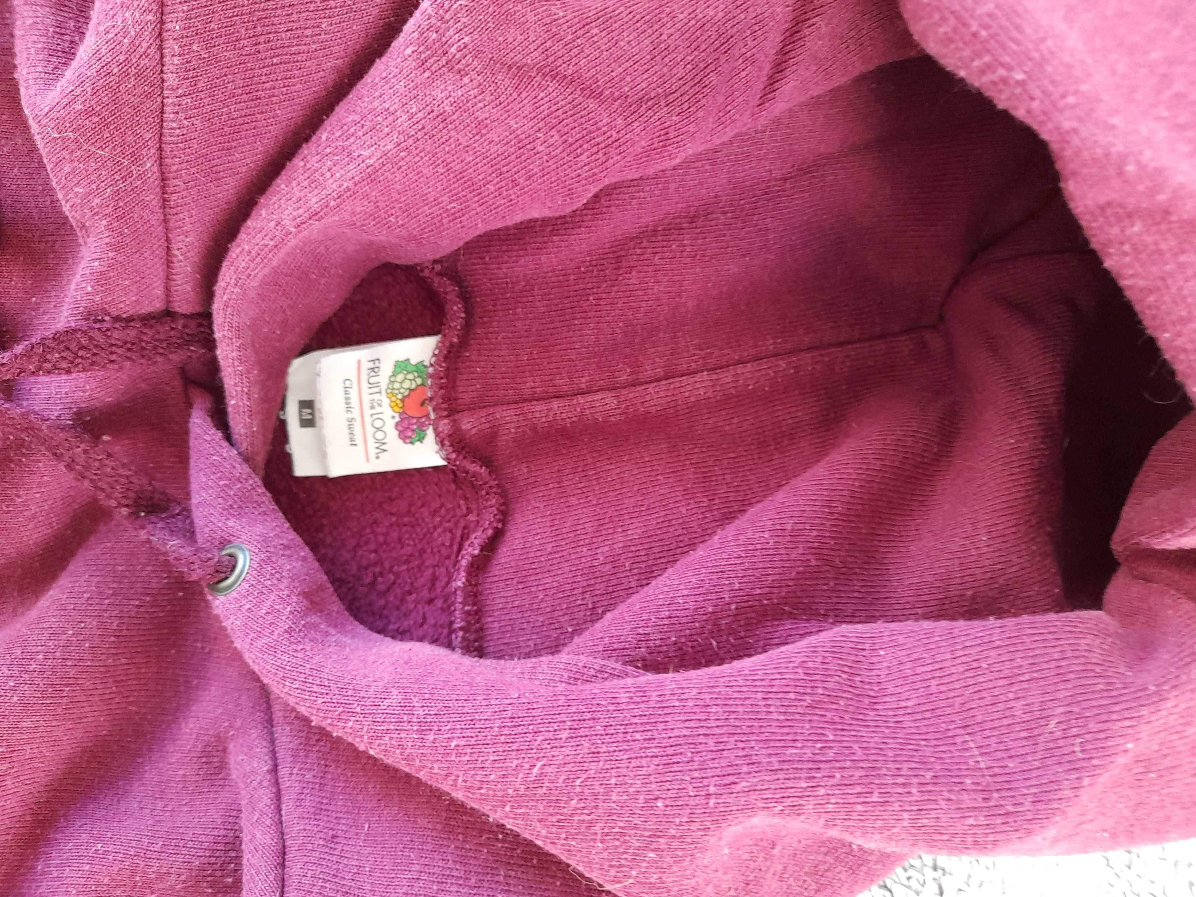 Bluza bordowa z kapturem i kieszeniami STILINSKI 24, rozmiar M