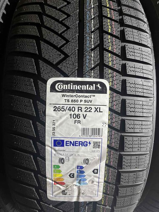 265/40/22 R22 Continental ContiWinterContact TS850P 4шт нові зима