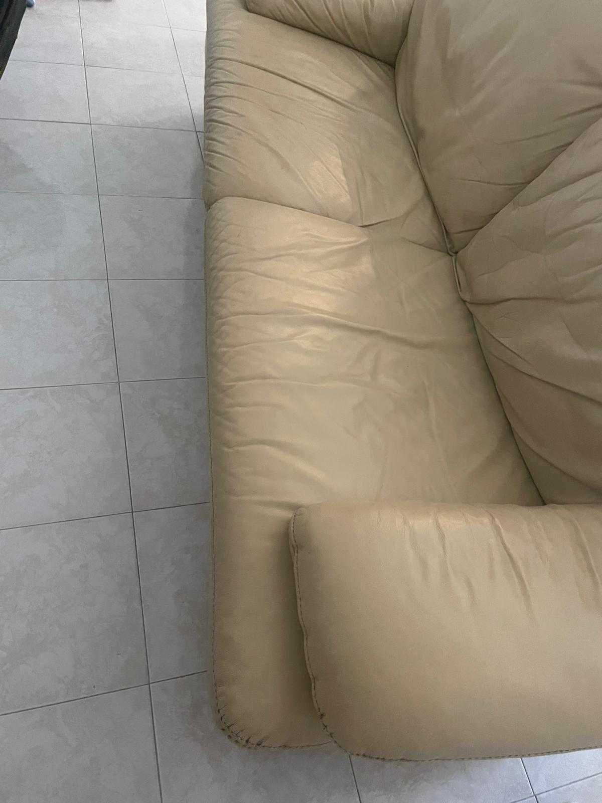 Sofa pele verdadeira