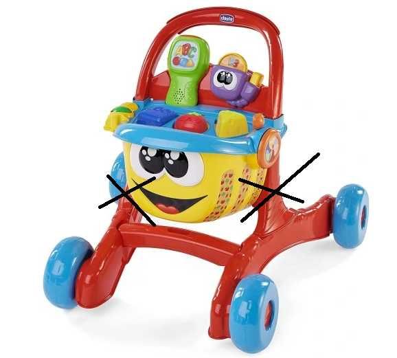 Pchacz Chicco Wesołe Zakupy Zabawka dla dzieci wózek zakupowy