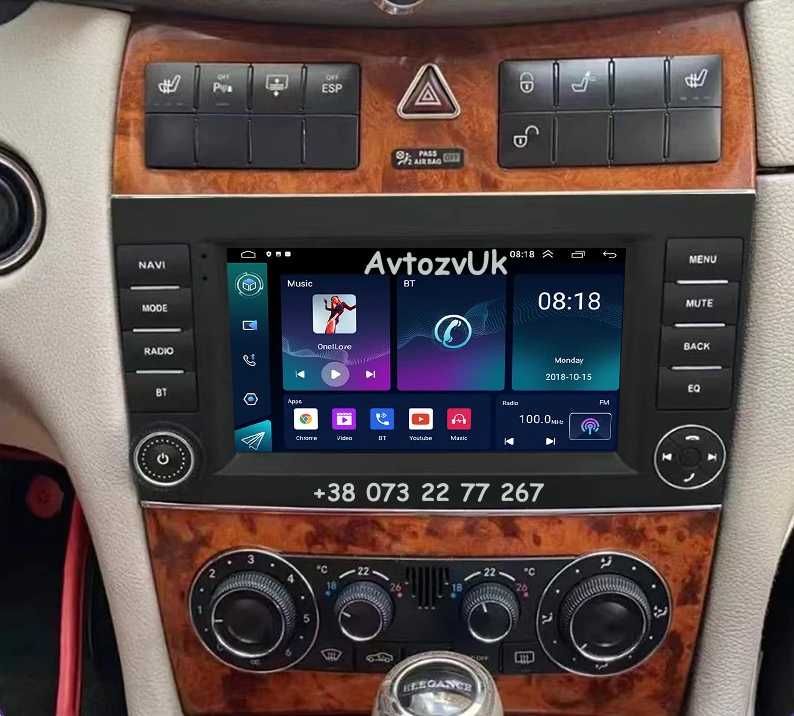 Магнитола Mercedes Benz VITO w209 w203 w463 2 дин CarPlay Android 14