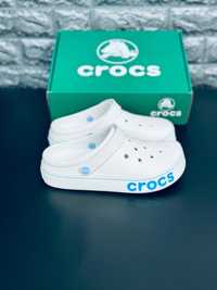 Шлепанцы Crocs 2024 женские Белые пляжные шлепки тапочки кроксы сабо