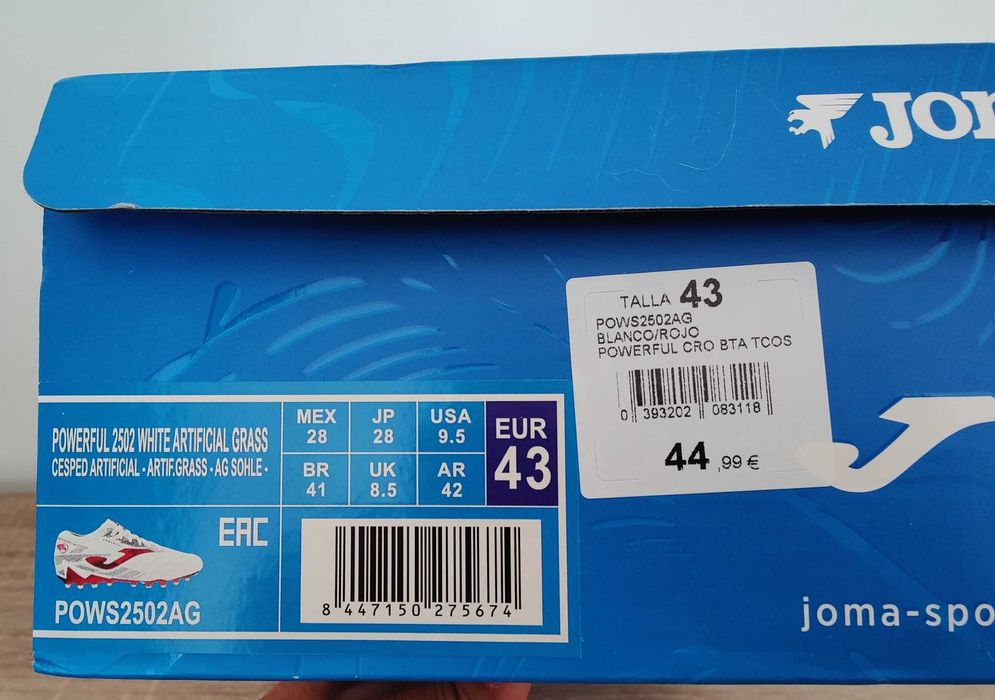 Chuteiras Joma Powerful Ag Branco "NOVAS" (43)