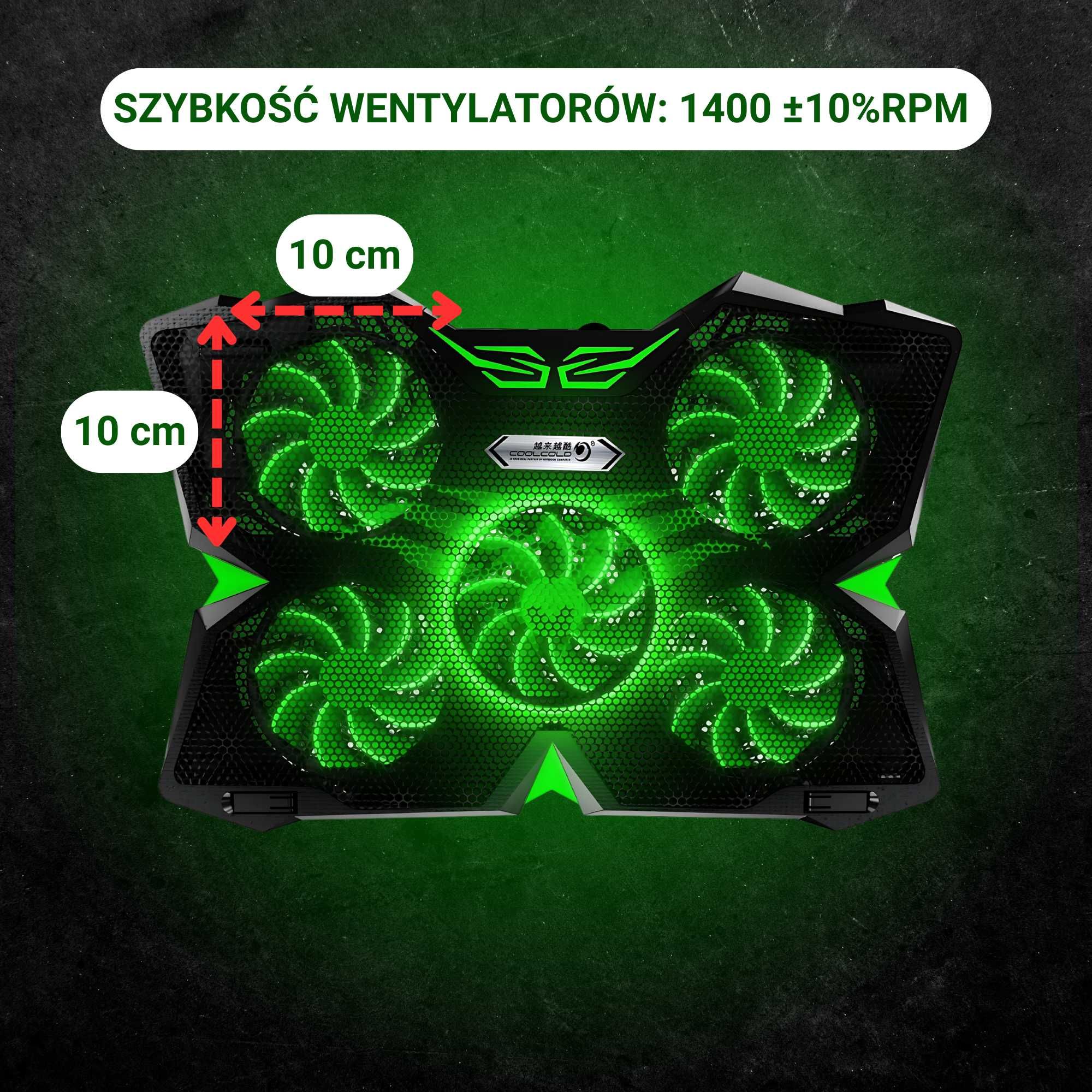 PODSTAWKA podkładka CHŁODZĄCA pod laptop-a 10-17'' 5x WENTYLATOR