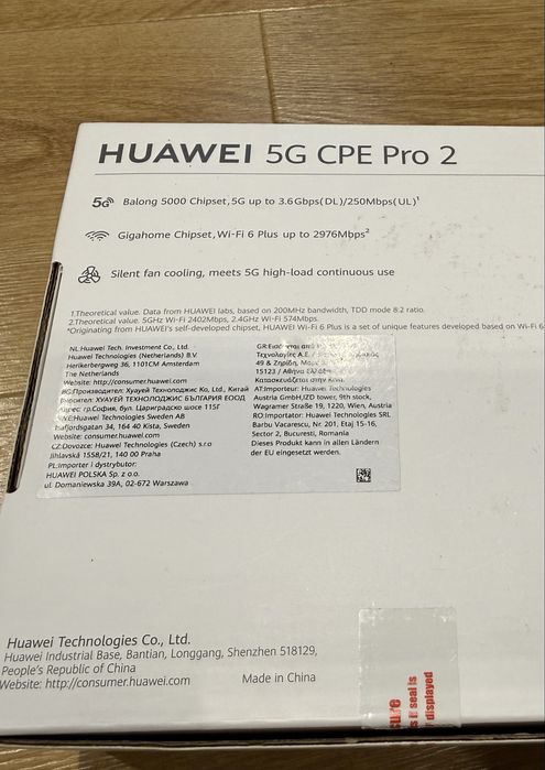 Huawei 5G CP2 PRO 2 H122-373 Router Modem