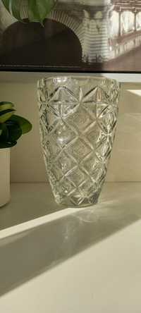Duży, szklany wazon Karo lata 70