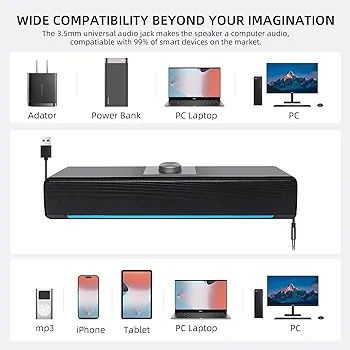Heanttv FD009 Głośnik Przewodowy USB Led