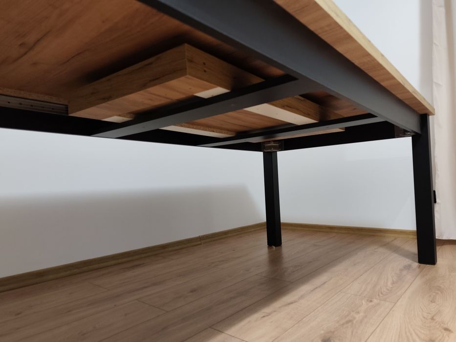 Stół rozkładany MODERNO solidny klasyczny loft 200x100+ 2x50