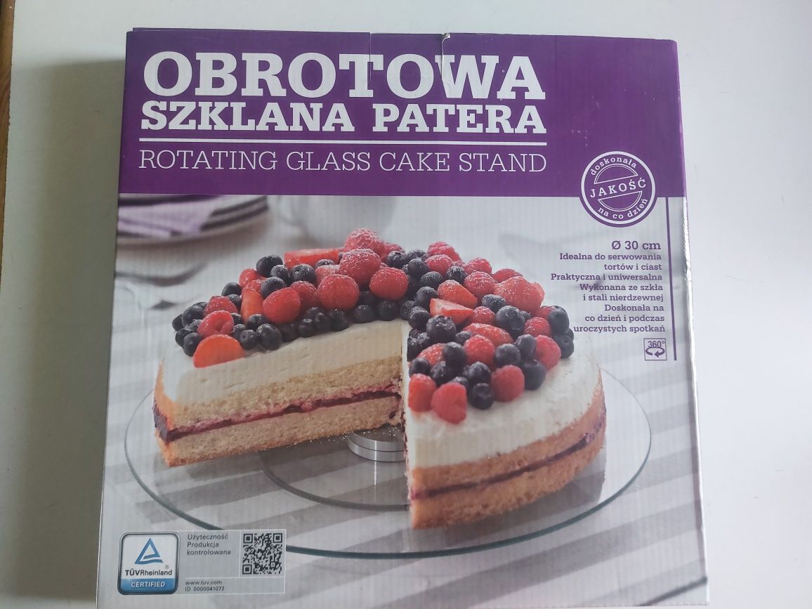 Patera obrotowa do ciast i tortów.