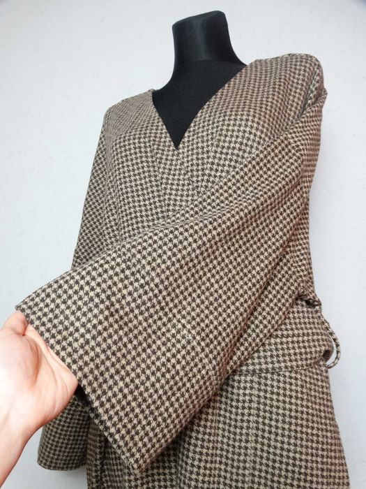 Sukienka w pepitkę z paskiem Josephine & Co 46 xxxl