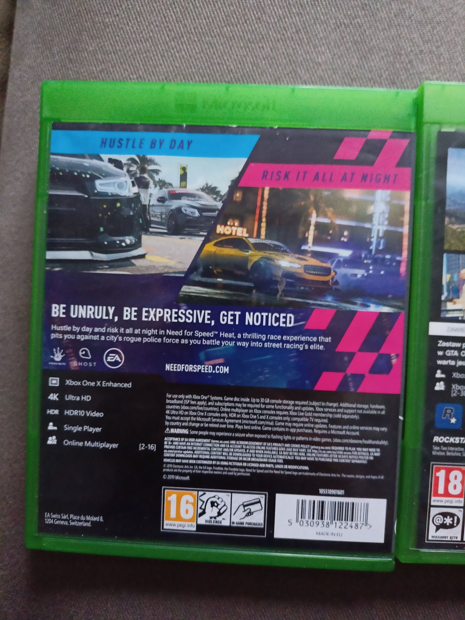 Zestaw gry na Xbox one need for speed grand the auto v