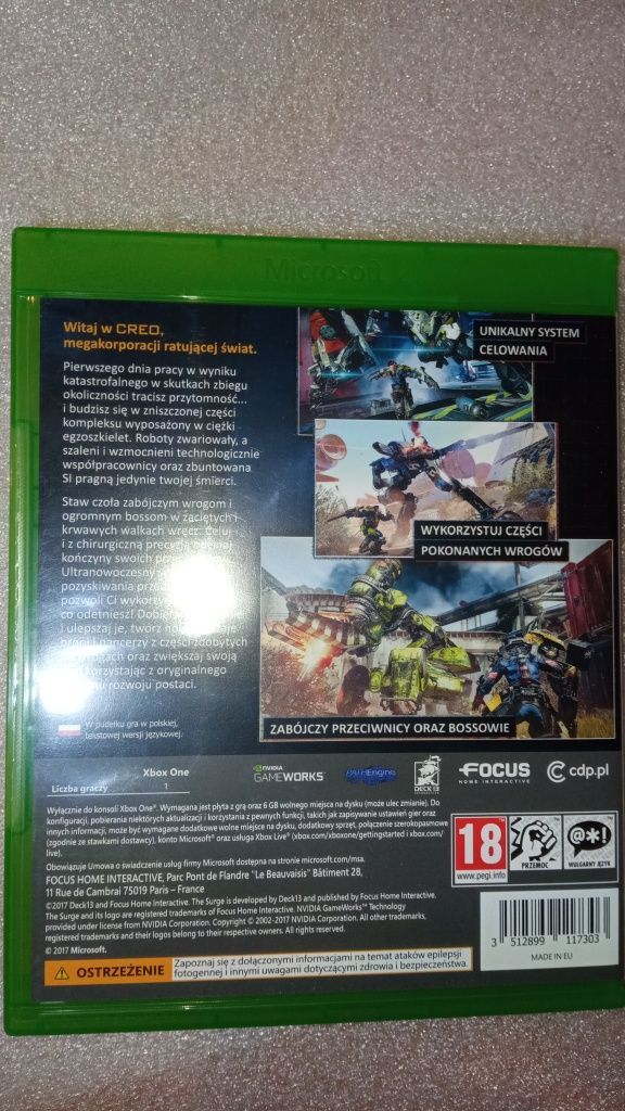 Gra The Surge Xbox one Xbox Series X