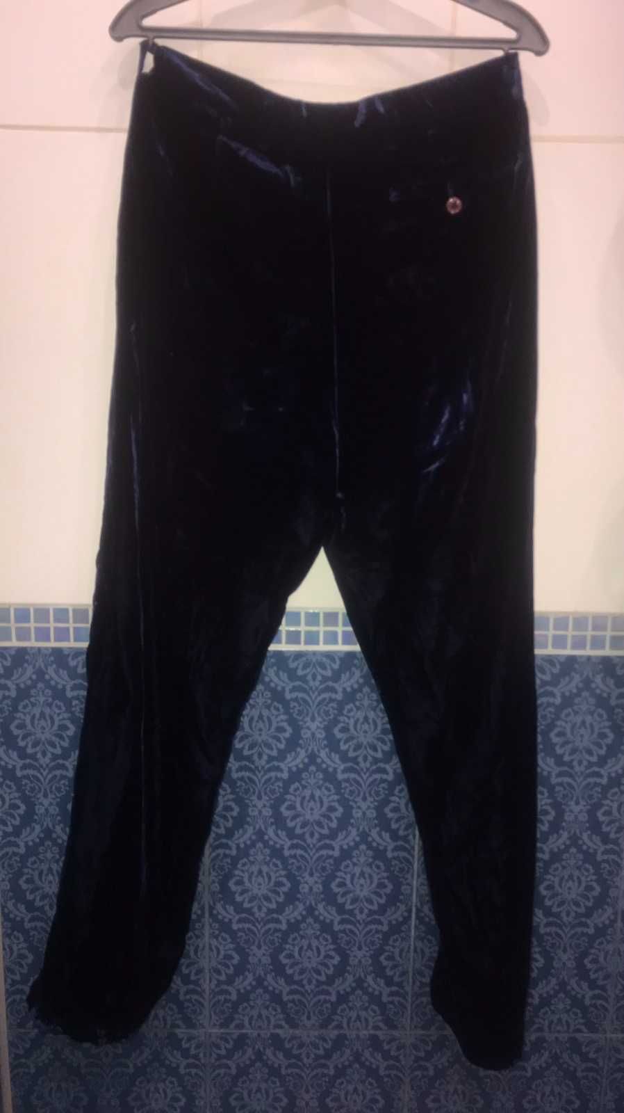 Бархатные тёмно-синие мужские брюки Richmond