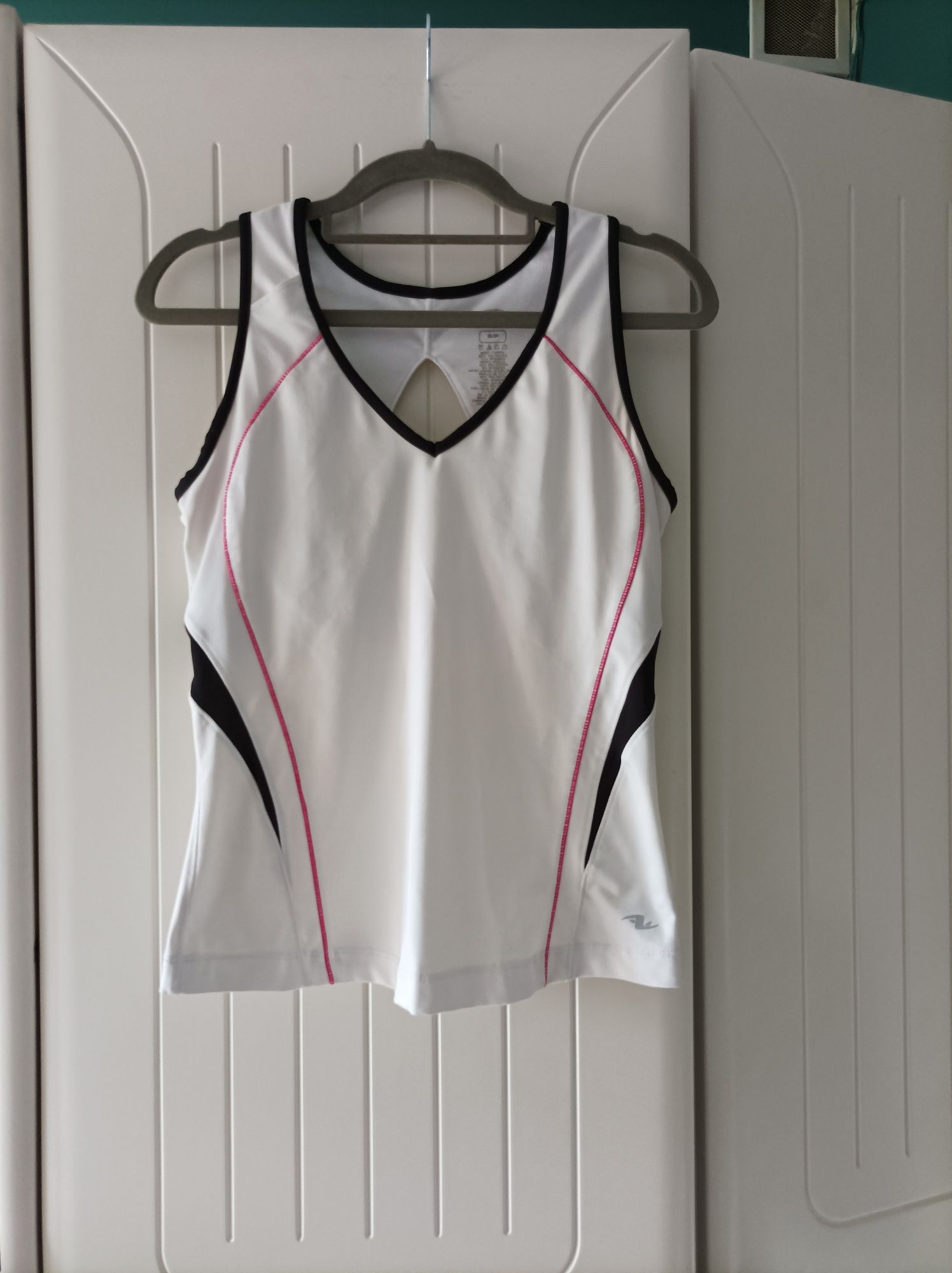 Athletic Works bluzka top sportowy S/M biały elastyczny