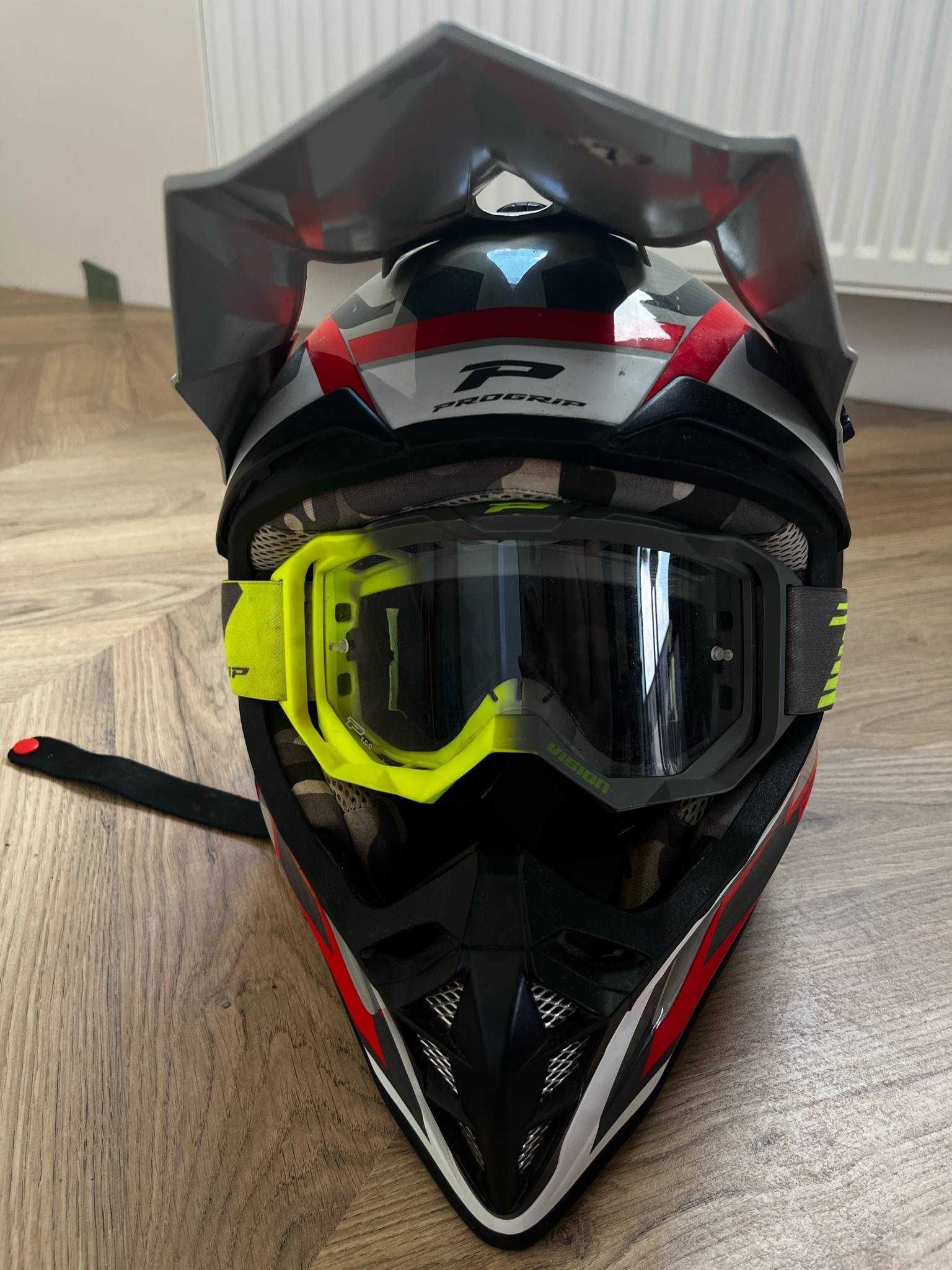 Kask i ochraniacze progrip cross