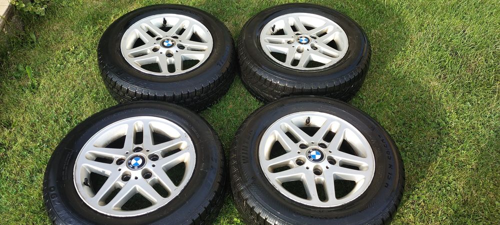 Koła BMW oryginalne, zimowe E46, komplet alu alusy