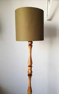 Lampa podłogowa drewniana vintage prl boho, wys 158 cm