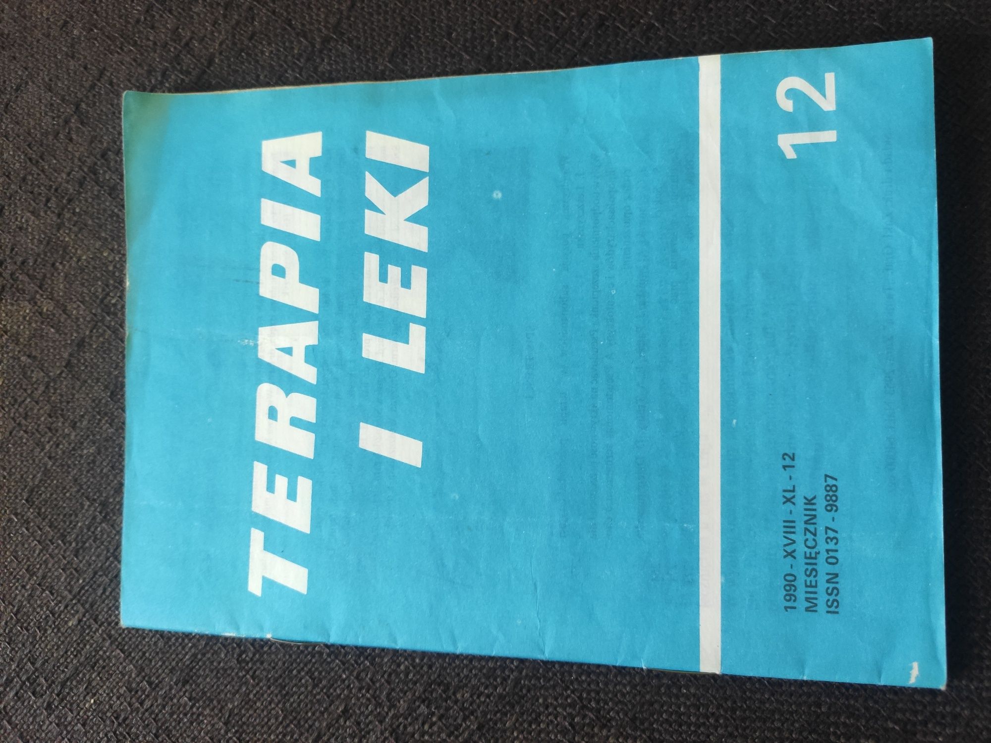 "Terapia i leki" grudzień 1990 r. czasopismo medyczne