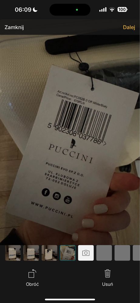 Walizka puccini voyager policarbon bezowa nowa srednia