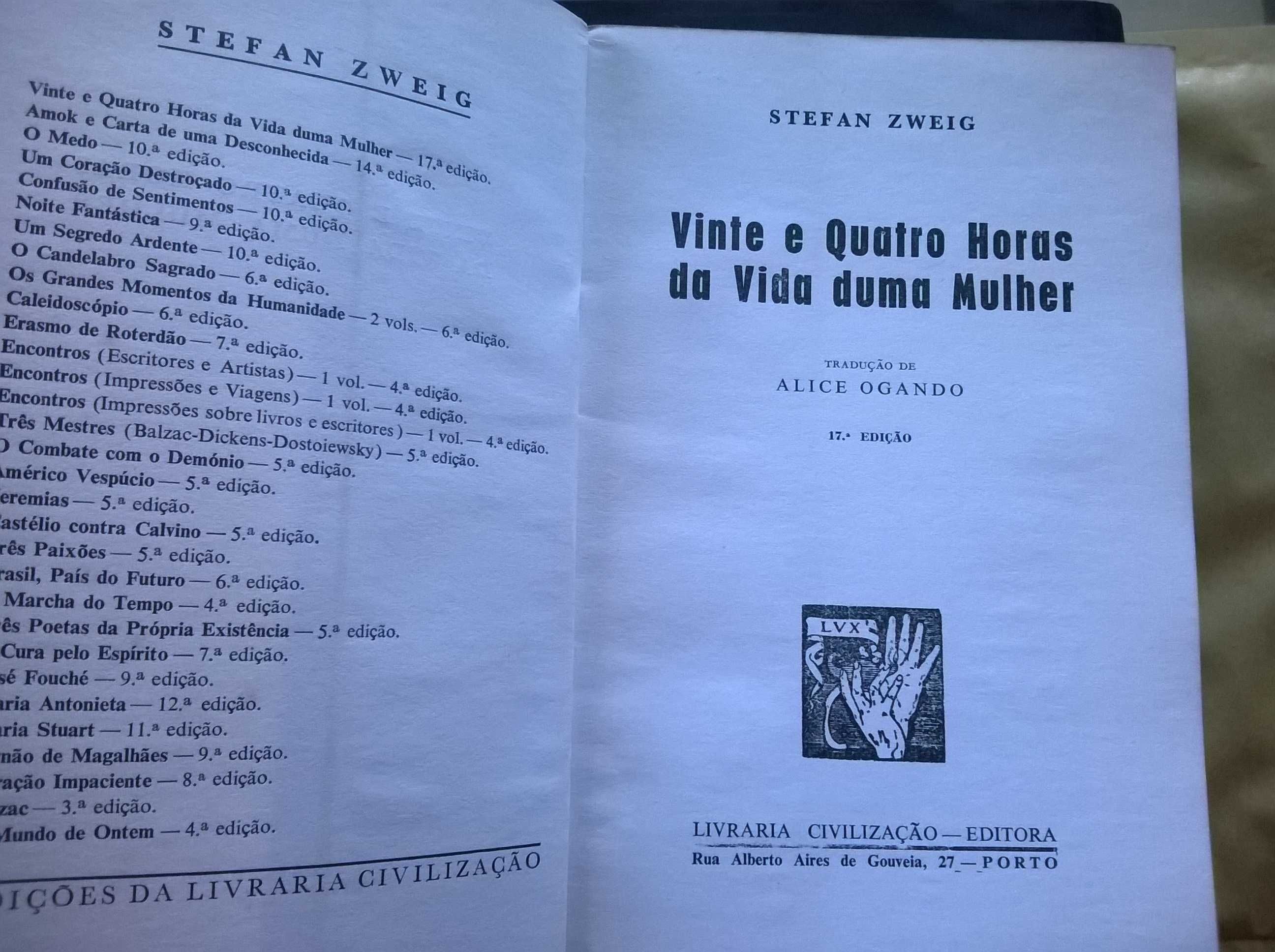 Vinte e Quatro Horas da Vida de uma Mulher - Stefan Zweig