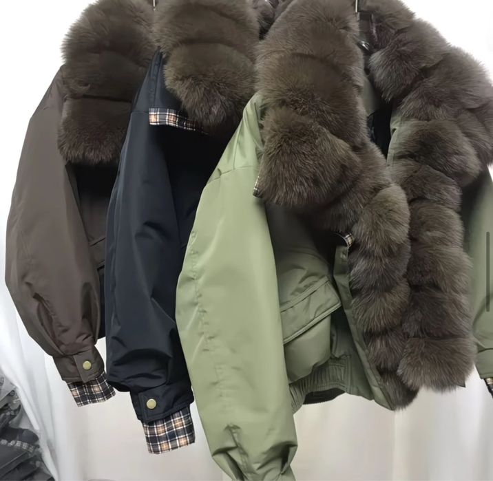 Пуховик с мехом воротник под заказ