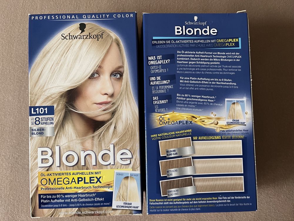 Farba/rozjaśniacz Schwarzkopf Blonde L101 oraz L100