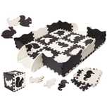 Mata edukacyjna piankowa puzzle  114 x 114 x 1 cm czarna 25 elementów