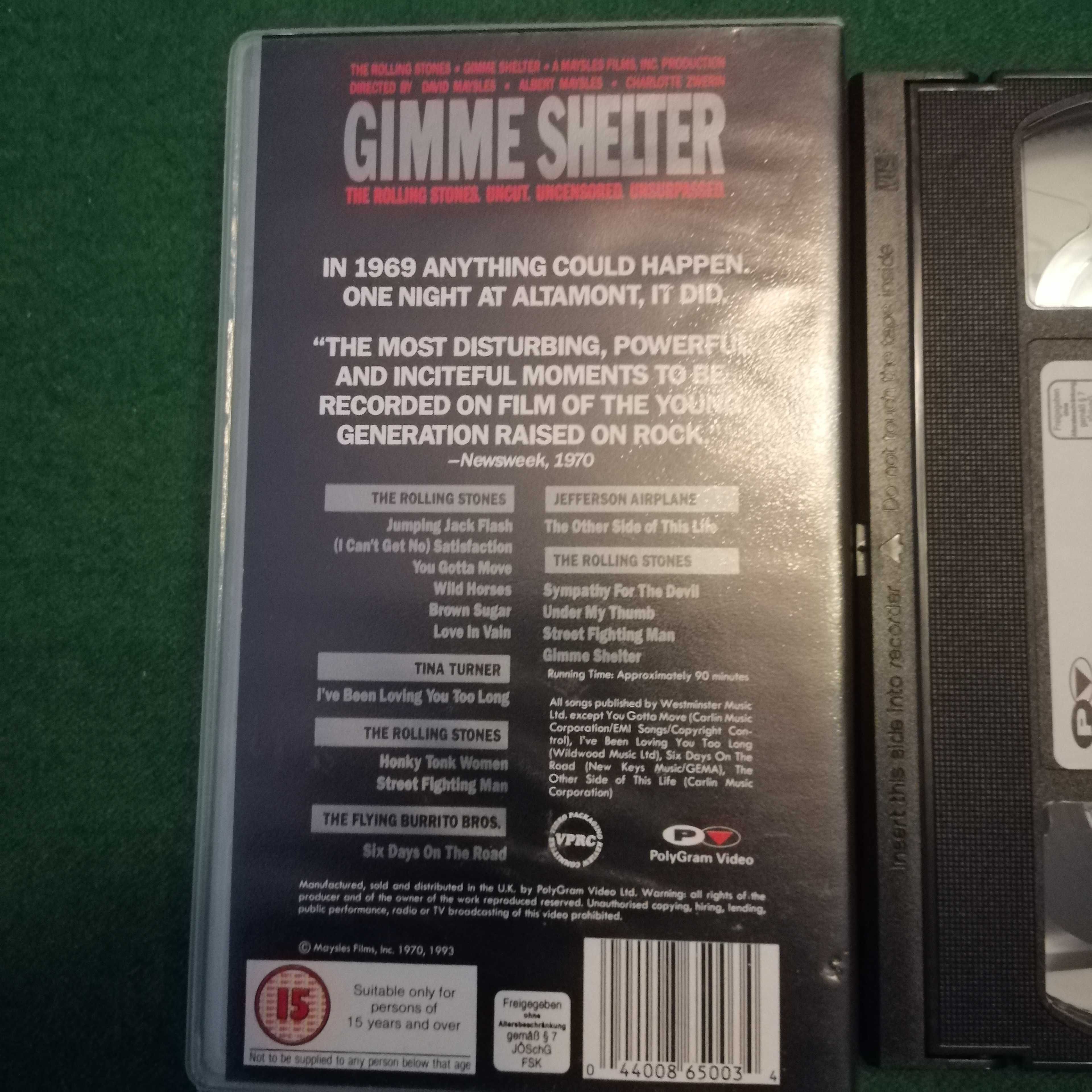 Kaseta VHS - The Rolling Stones - Gimme Shelter (Rock, Blues, Acid