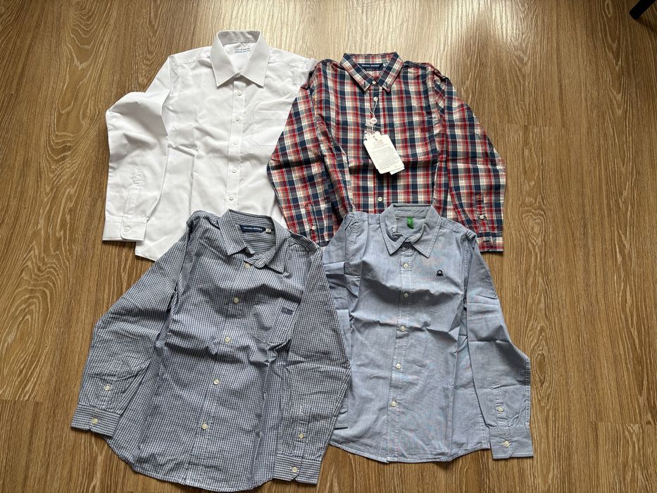 Рубашки Бенеттон Benetton, Original Marines, M&S 8,9,10 років
