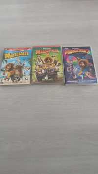 Madagaskar 1,2,3 dvd bajki