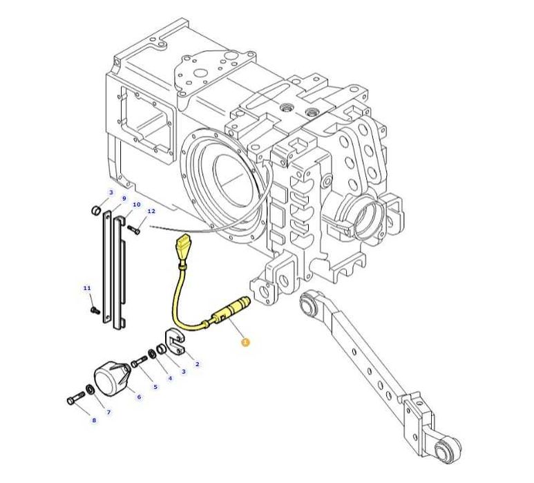 Czujnik siły ciągu 60kN MasseyFerguson Valtra 3713.764M2 ORYGINAŁ AGCO