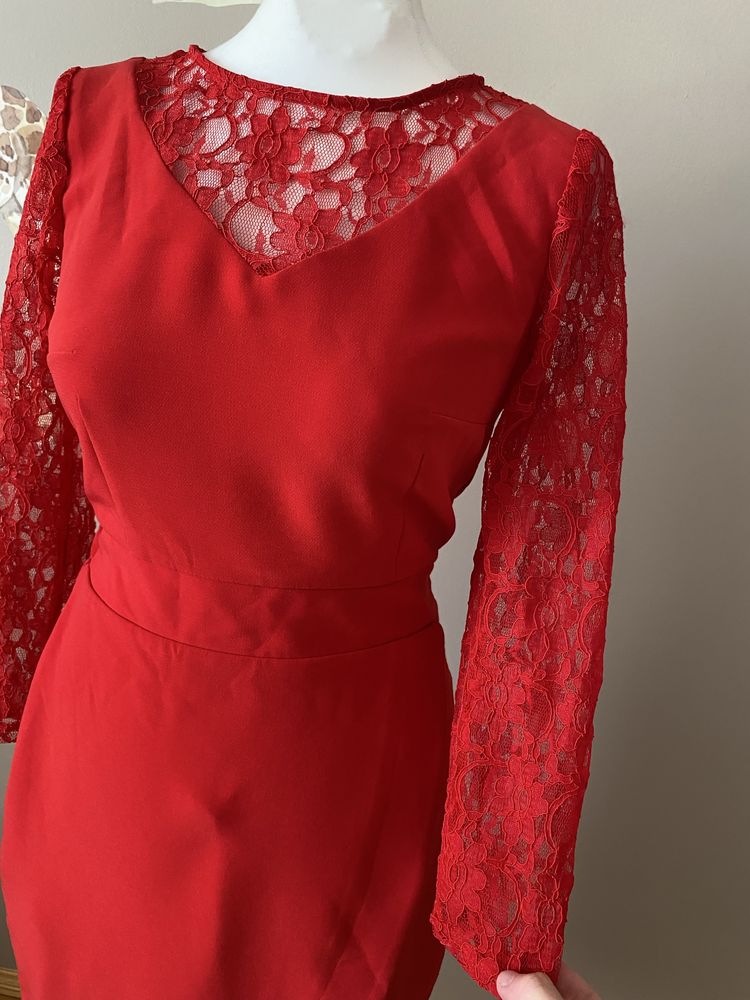 Elegancka okazjonalna sukienka impreza wesele chrzciny nowa z metkami