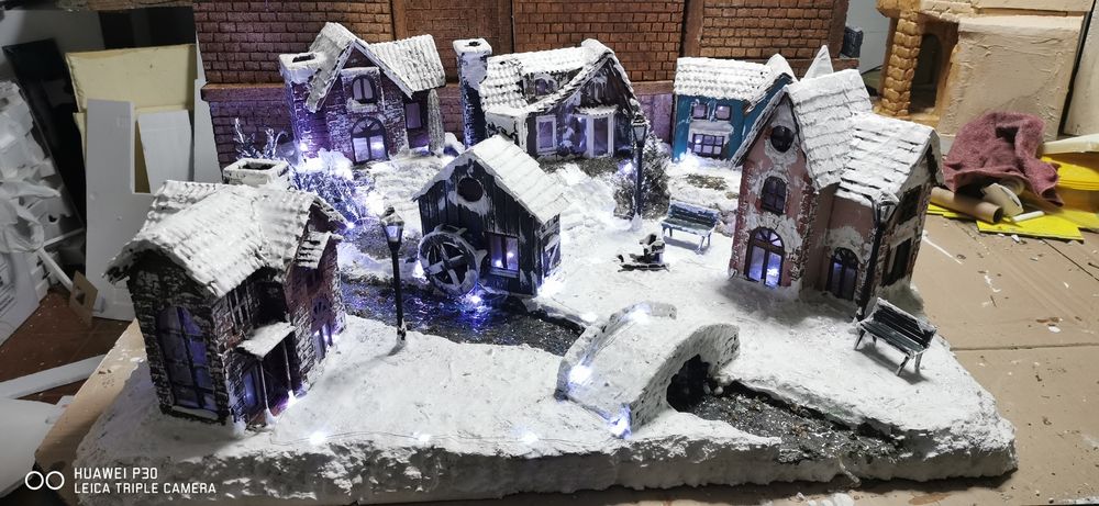 Aldeia de natal feito a mão